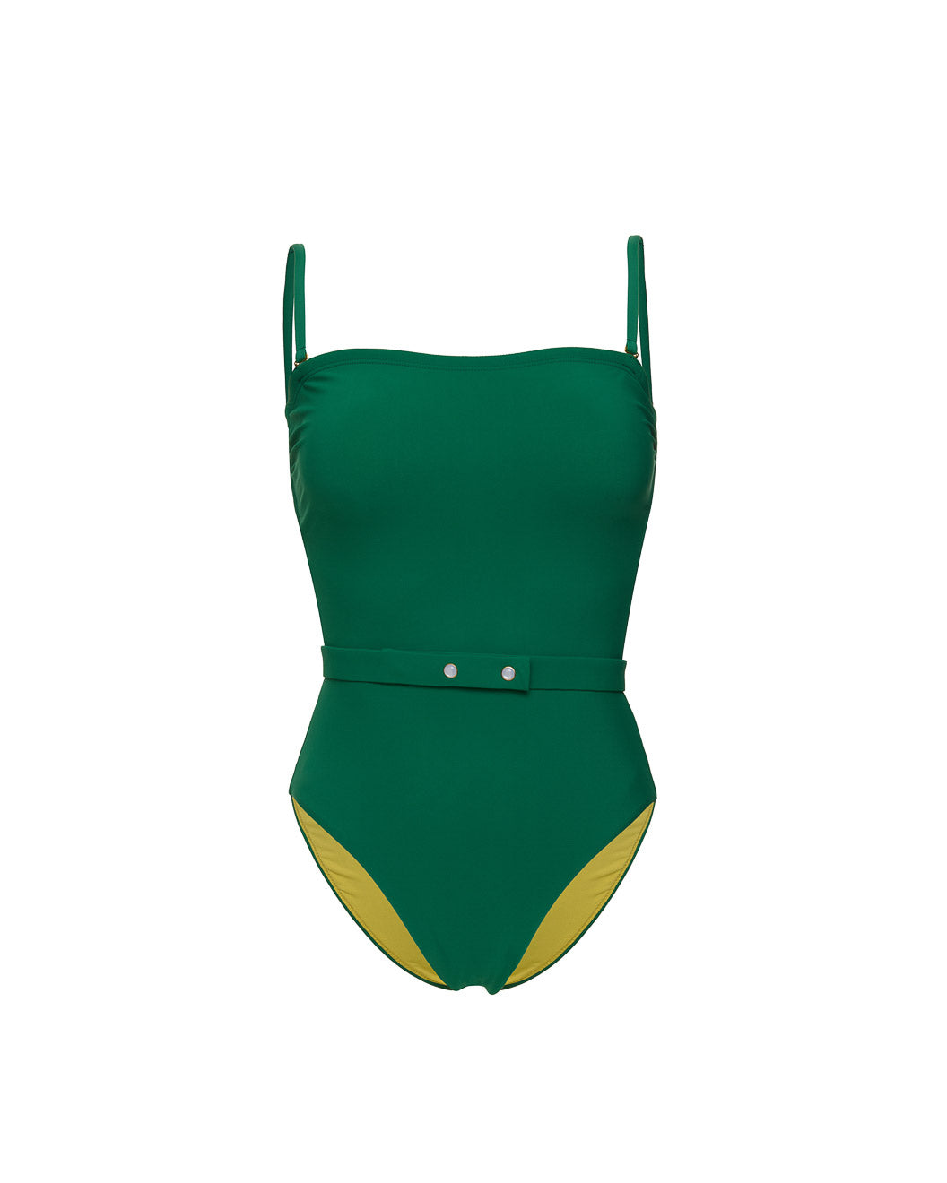 Maillot de bain une pièce bandeau L'Estival vert palmier