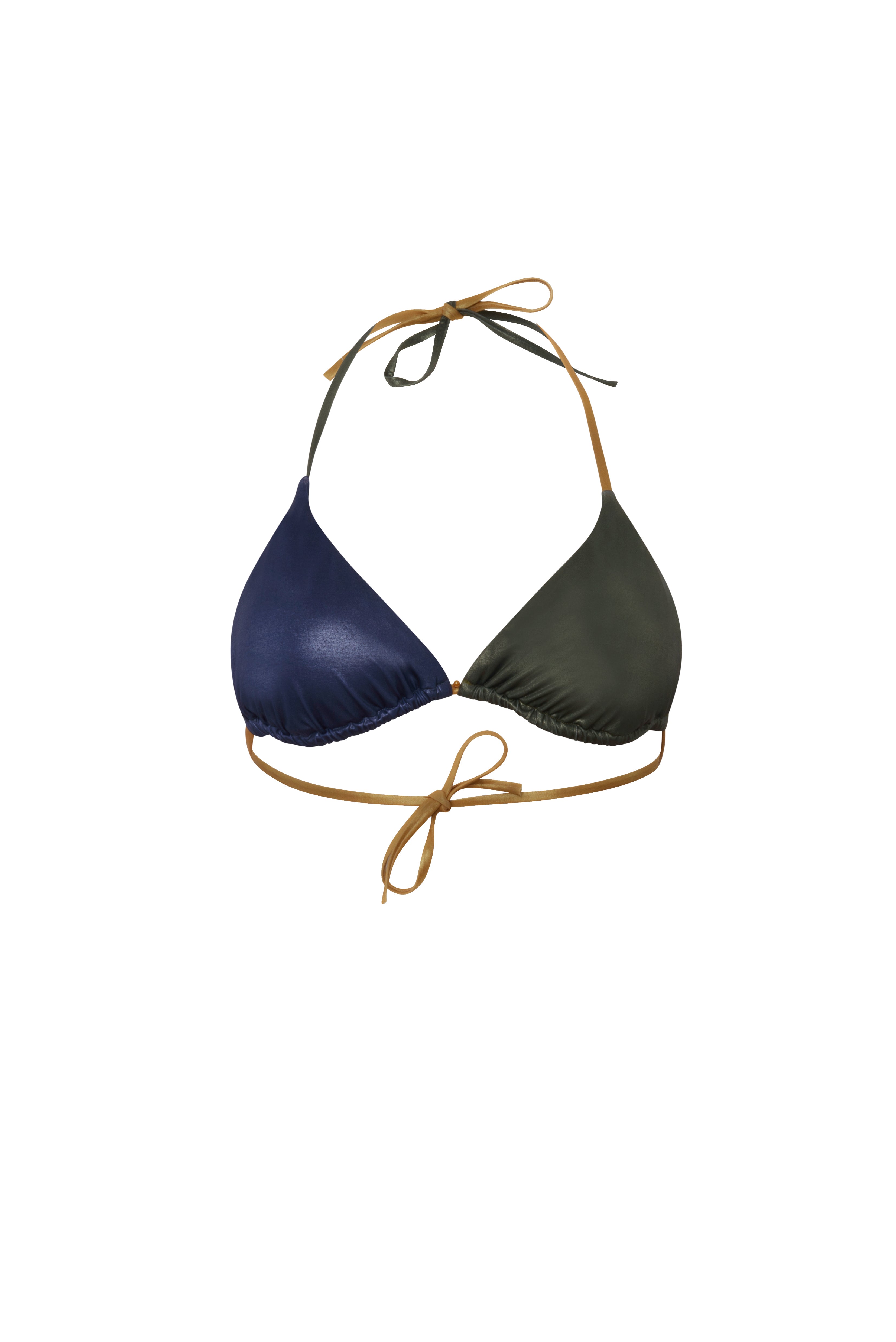 Attachante triangle satinado marin