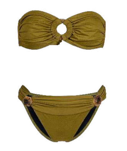 HAUT BANDEAU TROPICALE Kaki