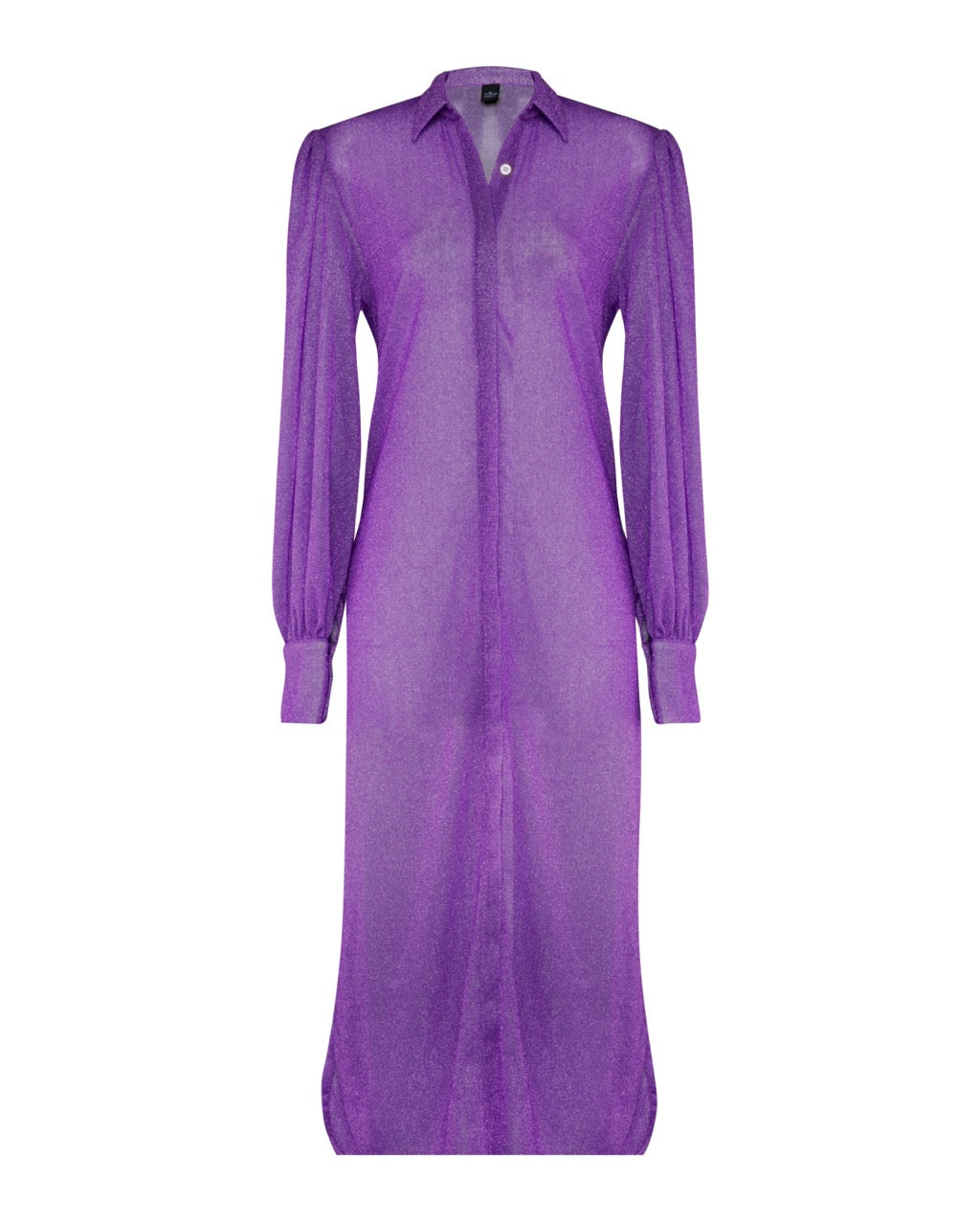 Chemise Longue en lurex Violet
