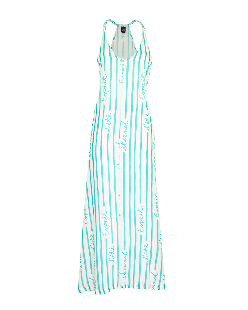 Robe Leila bleu givré