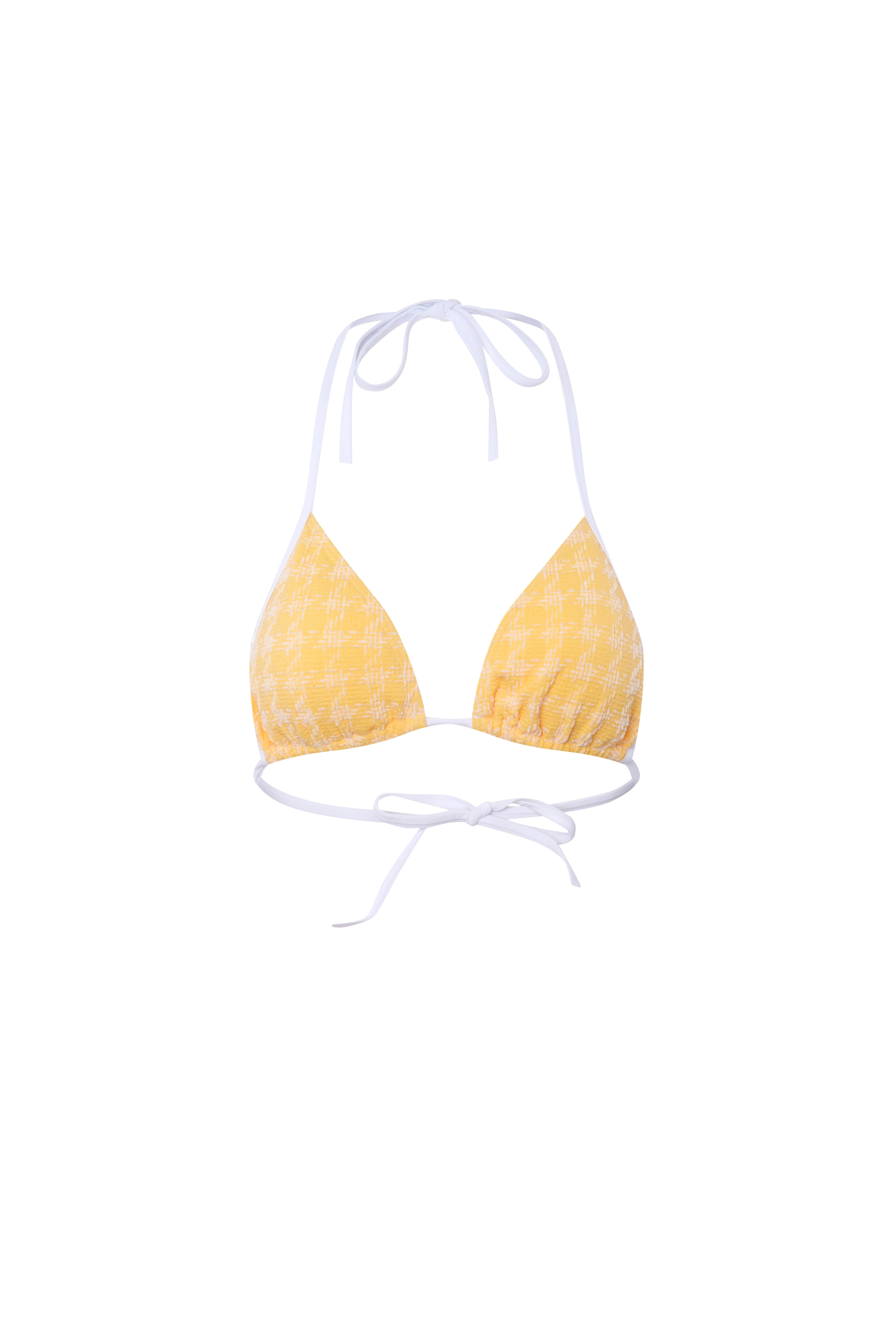 Triangle bikini vichy jaune