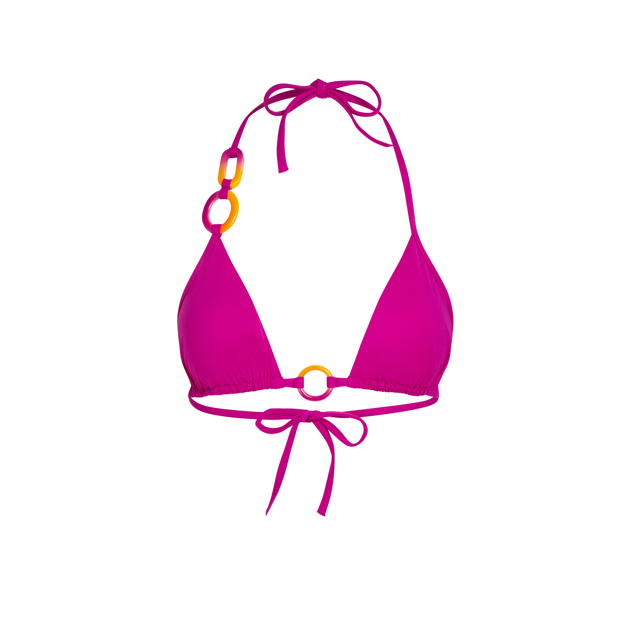 Triangle anneaux Rose magenta