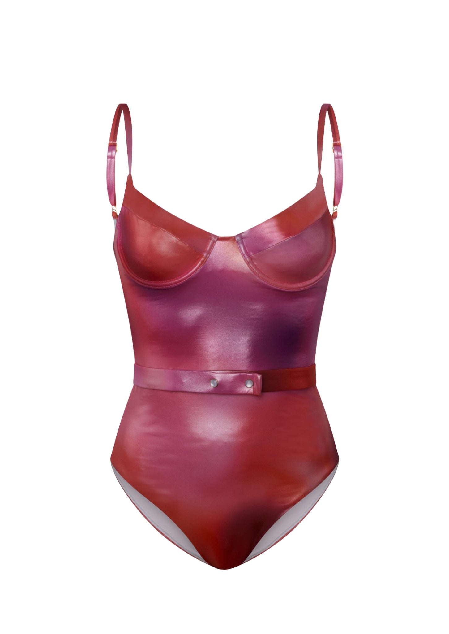 Une pièce Zoë dégradé rouge rose