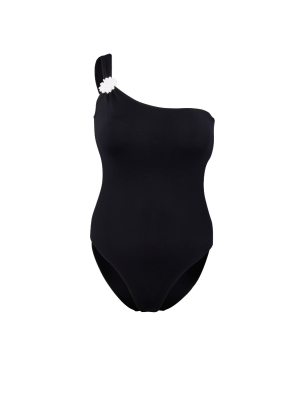 Tatiane de freitas maillot de bain une pièce asymétrique noir