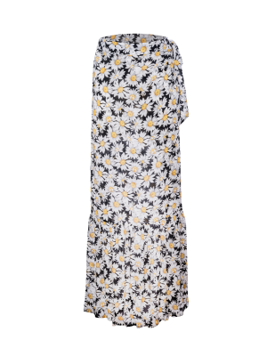 Jupe de plage tendance à motifs marguerites Tatiane de Freitas, marque francaise spécialisée dans les maillots de bain